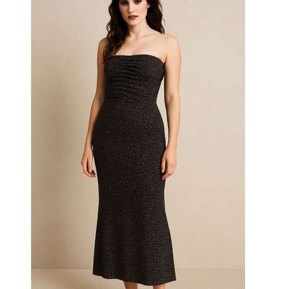 Jessica McClintock Y2k strapless knit wiggle mermaid Dark Romantic Whimsigoth 10 - Picture 1 of 10